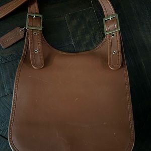 Burnt orange vintage coach crossbody bag